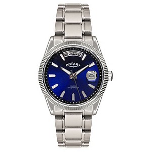 Rotary Havana Men's Blue Dial Stainless Steel Bracelet Watch