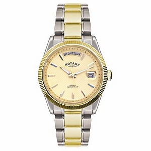 Rotary Havana Men's Champagne Dial Two Colour Bracelet Watch