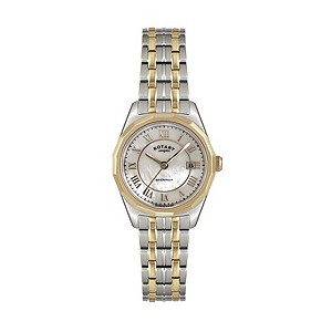 Rotary Ladies' Mother Of Pearl Two Colour Bracelet Watch