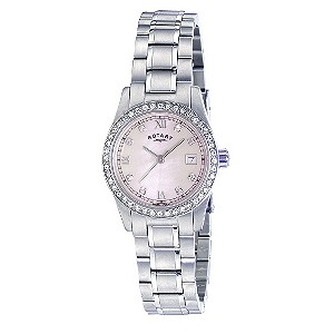 Rotary Ladies' Stone Set Stainless Steel Bracelet Watch