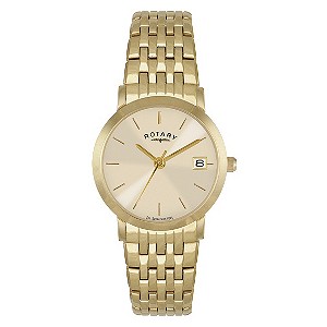 Rotary Ladies' Mother Of Pearl Gold-Plated Bracelet Watch