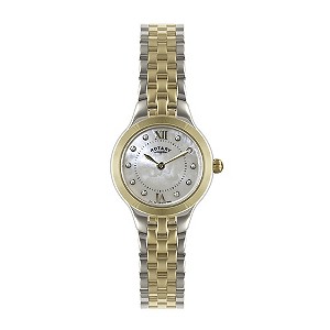 Rotary Ladies' Stone Set Two Colour Bracelet Watch
