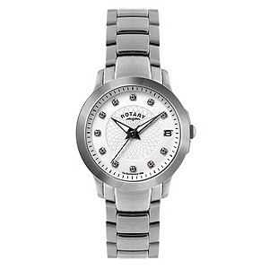 Rotary Ladies' Stone Set Stainless Steel Bracelet Watch