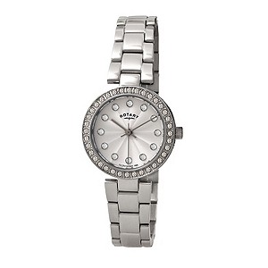 Rotary Ladies' Stone Set Stainless Steel Bracelet Watch