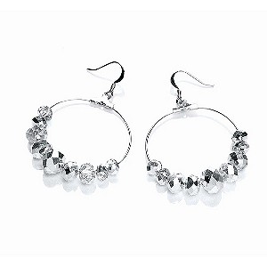 Buckley Beaded Crystal Hoop Earrings