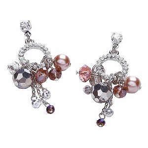 Buckley Violet Crystal Hoop Earrings