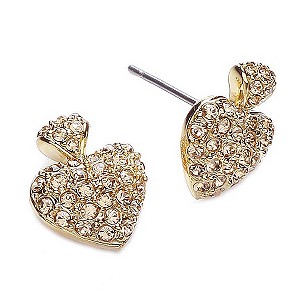 Buckley Mini Heart Crystal Stud Earrings