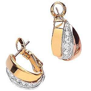 Buckley Crystal Set Russian Huggie Earrings