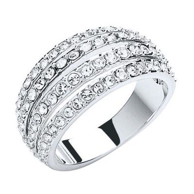 Buckley Crystal Pave Set Strands Ring