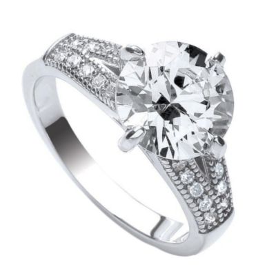 Buckley Crystal Solitaire Sparkle Ring