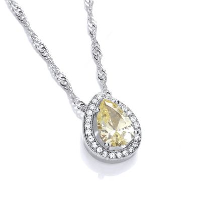 Buckley Crystal Pear Cut Pendant