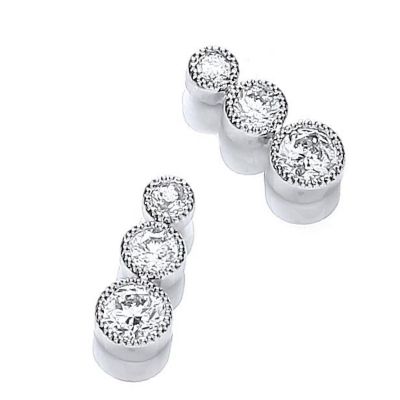 Buckley Crystal Milgrain Edge Earrings