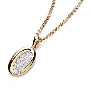 Buckley Gold-Plated Oval Crystal Set Pendant