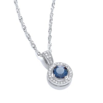 Buckley Sapphire Glass Roulette Pendant