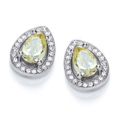 Buckley Pear Cut Crystal Stud Earrings