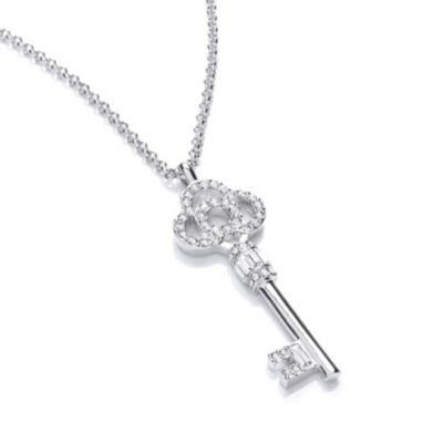 Buckley Ornate Crystal Set Key Pendant