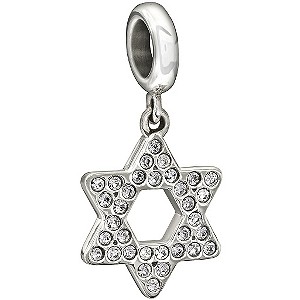 Chamilia Sterling Silver Crystal Set Star Of David Bead