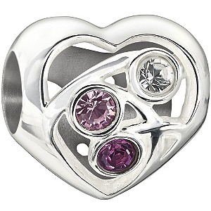 Chamilia Blooming Love With Amethyst Swarovski Elements Bead