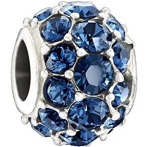 Chamilia Splendor With Swarovski Montana Blue Crystal Bead