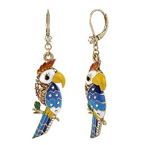 Betsey Johnson Parrot Drop Earrings