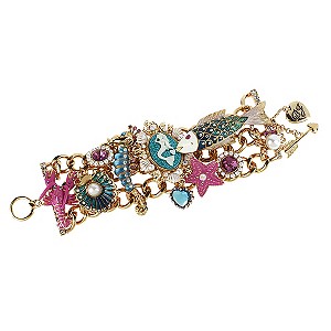 Betsey Johnson Gold Tone Sealife Bracelet