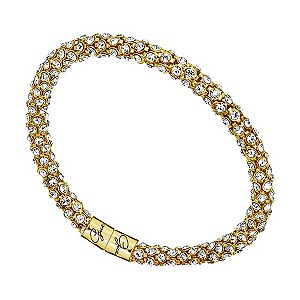 Guess Gold-Plated Wrap-Around Crystal Bracelet