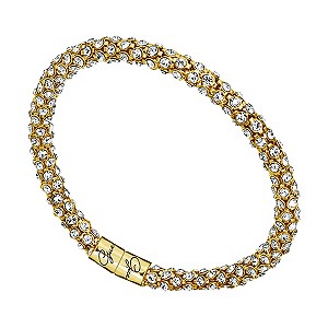 Guess Gold-Plated Wrap-Around Crystal Bracelet