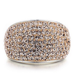 Shimla Rose Gold Tone Crystal Set Ring Size N