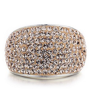 Shimla Rose Gold Tone Crystal Set Ring Size N