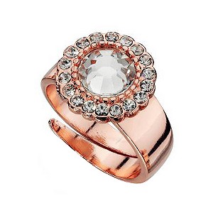 Fiorelli Rose Gold-Plated Small Crystal Cluster Ring