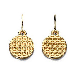 Fiorelli Gold-Plated Textured Disc EarringsFiorelli Gold-Plated Textured Disc Earrings