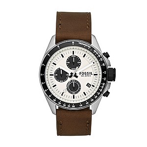 Fossil Decker Men's Brown Leather Strap Watch