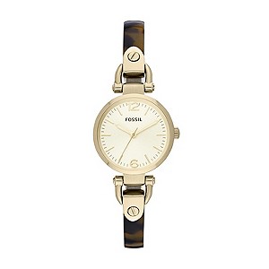 Fossil Georgia Ladies' Tortoishell Effect Half Bangle Watch