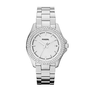 Fossil Ladies' Stone Set Stainless Steel Bracelet Watch