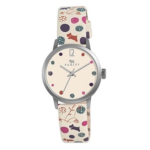 Radley Ladies' Stainless Steel Cream Leather Strap Watch