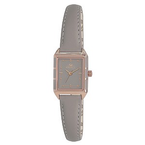 Radley Ladies' Rose Gold-Plated Grey Leather Strap Watch