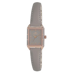 Radley Ladies' Rose Gold-Plated Grey Leather Strap Watch