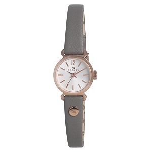 Radley Ladies' Rose Gold-Plated Grey Leather Strap Watch