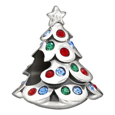 Chamilia silver Christmas tree with Swarovski elements bead Ernest Jones