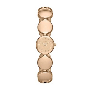 DKNY Ladies' Mini Rose Gold-Plated Circle Bracelet Watch