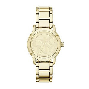 DKNY Ladies' Gold-Plated Logo Bracelet Watch