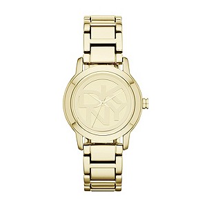 DKNY Ladies' Gold-Plated Logo Bracelet Watch