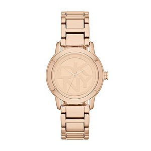DKNY Ladies' Rose Gold-Plated Logo Bracelet Watch