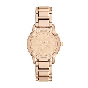DKNY Ladies' Rose Gold-Plated Logo Bracelet Watch
