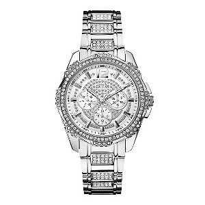 Guess Ladies' Silver Dial Stainless Steel Bracelet Watch