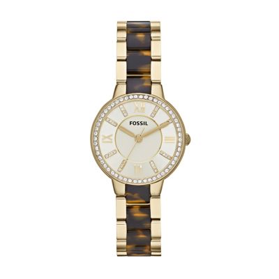 Fossil Virginia Ladies' Tortoishell Effect Bracelet Watch