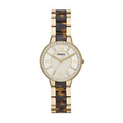 Fossil Virginia Ladies' Tortoishell Effect Bracelet Watch