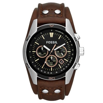 Fossil Coachman Men's Brown Leather Strap Watch