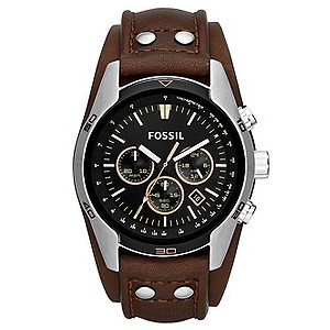 Fossil Coachman Men's Brown Leather Strap Watch