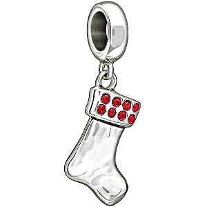 Chamilia Red Stocking With Swarovski Elements BeadChamilia Red Stocking With Swarovski Elements Bead